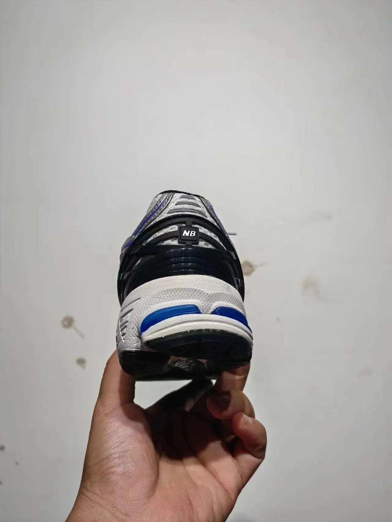 New Balance Branco Azul Malha E Sintético Superposição Construção Listras Accent Bold Lifestyle Sneakers 4