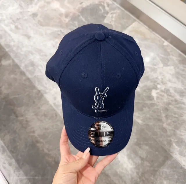 New Era 9FIFTY Snapback Navy Blue Embroidered Monogram Baseball Cap 6