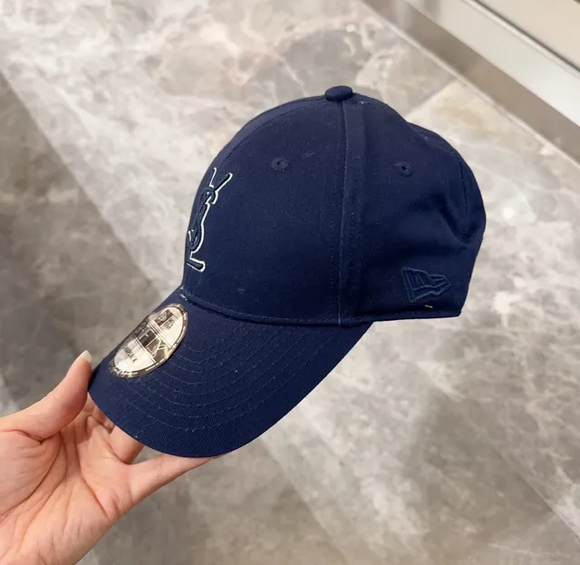 New Era 9FIFTY Snapback Navy Blue Embroidered Monogram Baseball Cap 7
