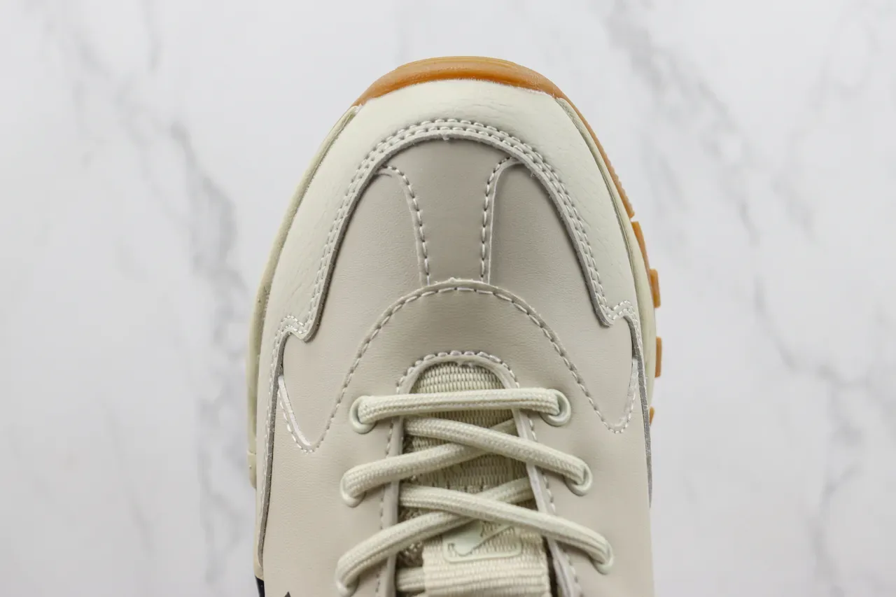New Era Beige Semelle Noire Tige Cuir et Maille Sneakers Chunky 6