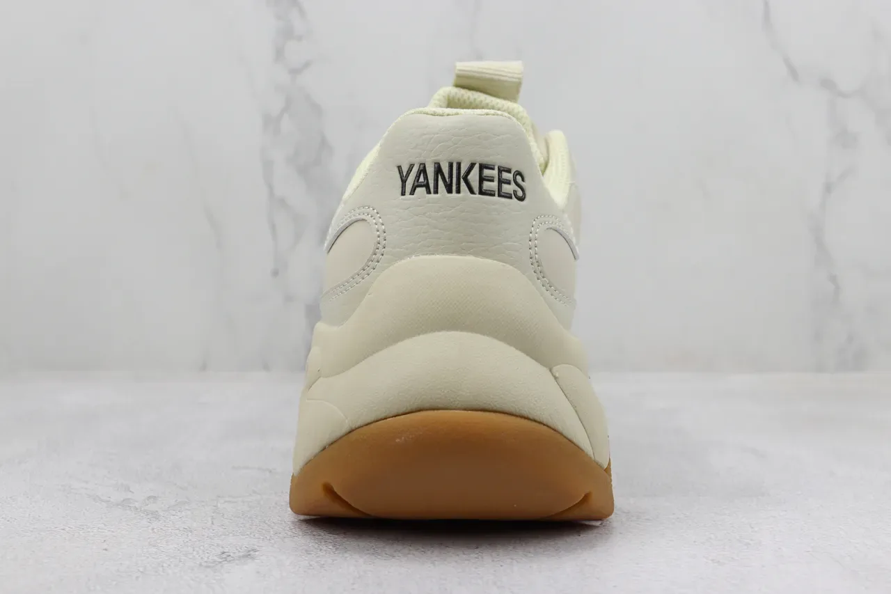 New Era Beige Semelle Noire Tige Cuir et Maille Sneakers Chunky 9