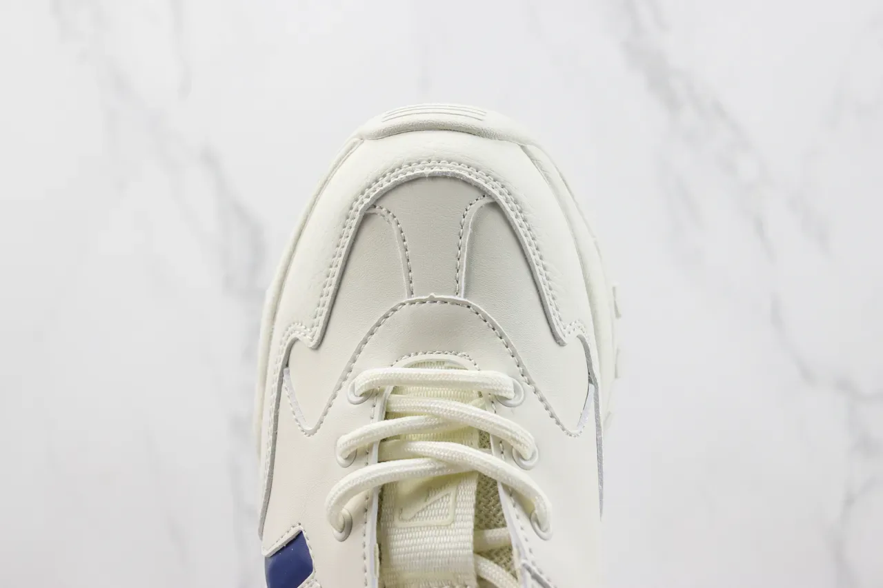 New Era White Navy Chunky Sculpted Sole Oversized Interlocking Logo Sneakers 6