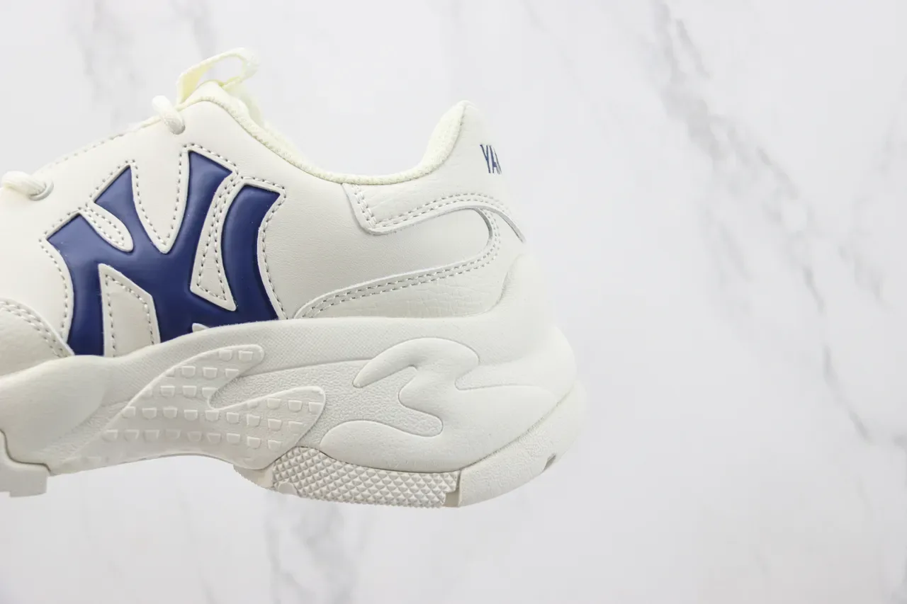 New Era White Navy Chunky Sculpted Sole Oversized Interlocking Logo Sneakers 7