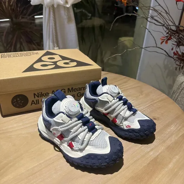 Nike ACG Mountain Fly Low White Navy Red Lifestyle Sneakers 12