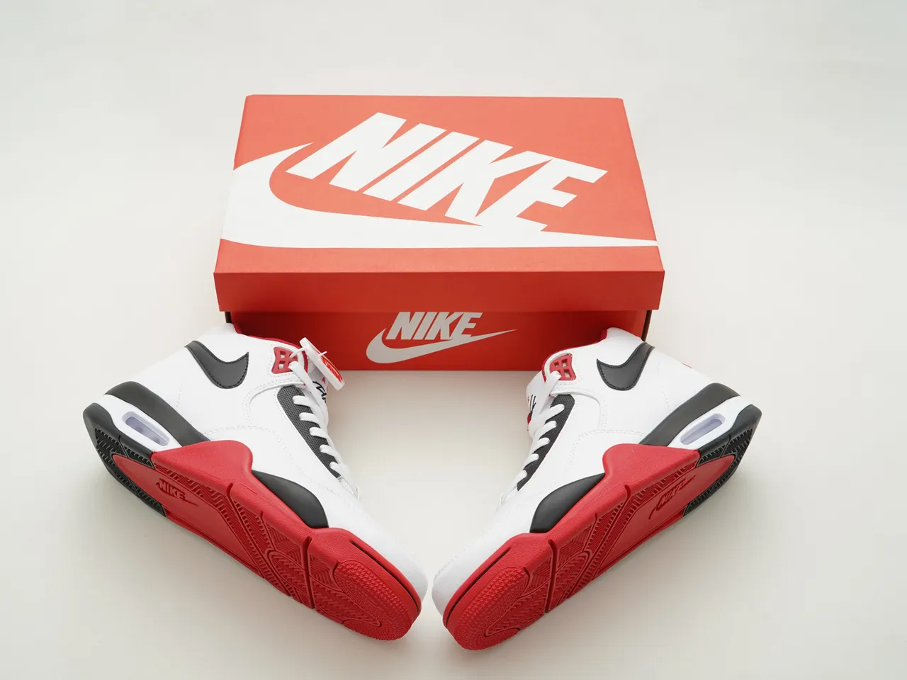 Nike Air Flight 89 White Black Red Basketball Shoes 3