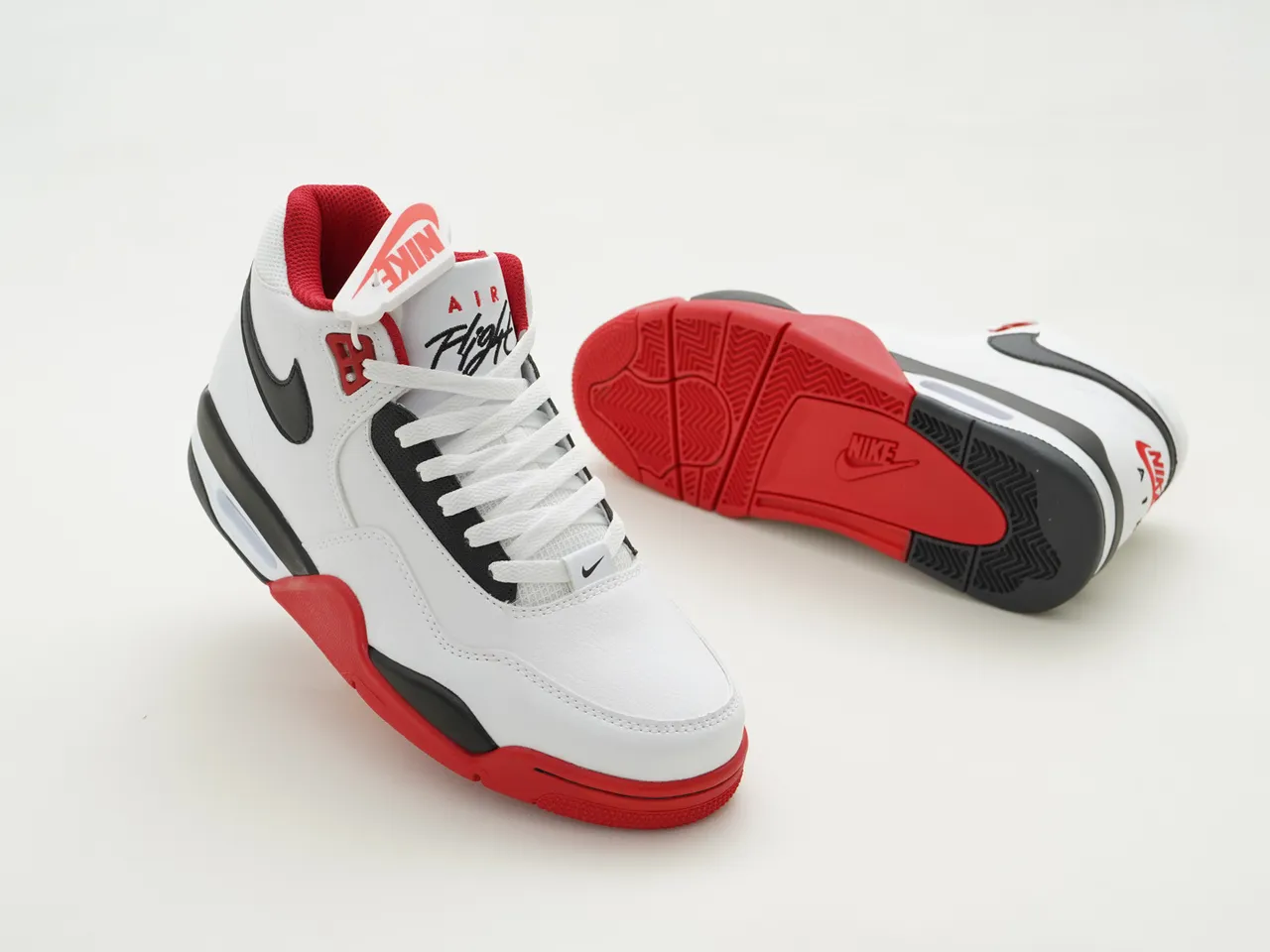 Nike Air Flight 89 White Black Red Basketball Shoes 5