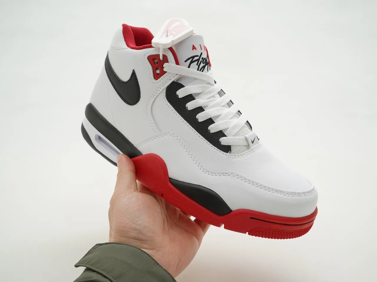 Nike Air Flight 89 White Black Red Basketball Shoes 6