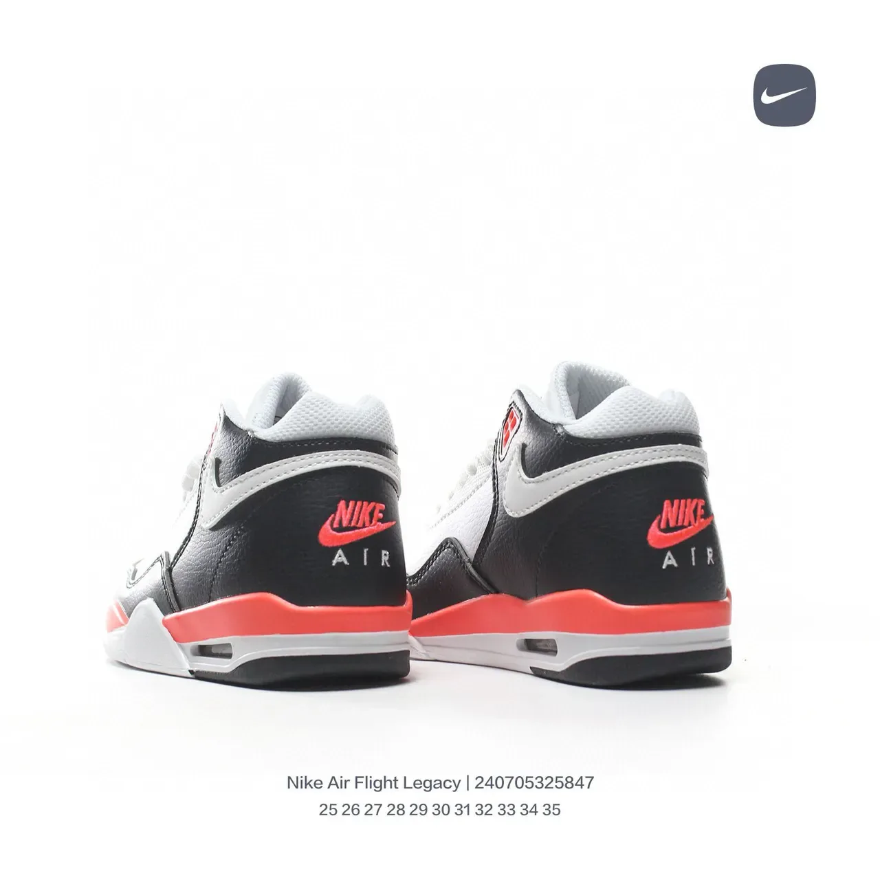Nike Air Flight Legacy White Black Orange Lifestyle Sneakers 17