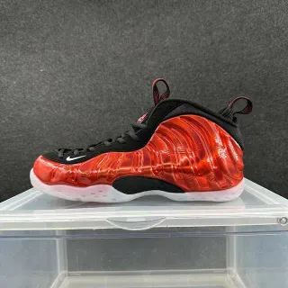 Nike Air Foamposite One पारदर्शी लाल काला बास्केटबॉल जूते