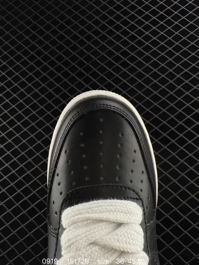 Nike Air Force 1 Black and Off-White Lifestyle Sneakers 3
