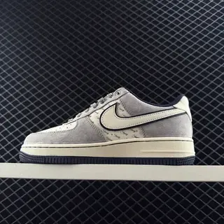 Nike Air Force 1 ग्रे सुड नेवी ट्रिम लाइफस्टाइल स्नीकर