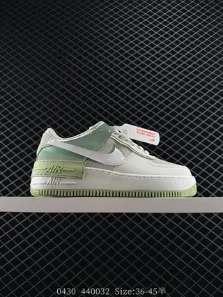 Nike Air Force 1 Green Beige Low-Top Deconstructed Lifestyle Sneakers 2