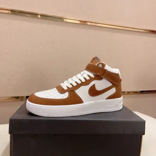 Nike Air Force 1 High Tan and White Lifestyle Sneakers
