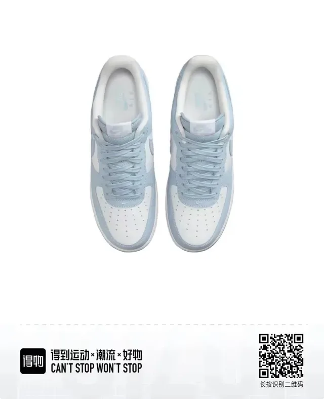 Nike Air Force 1 Chaussures Lifestyle Bleu Clair et Blanc 2
