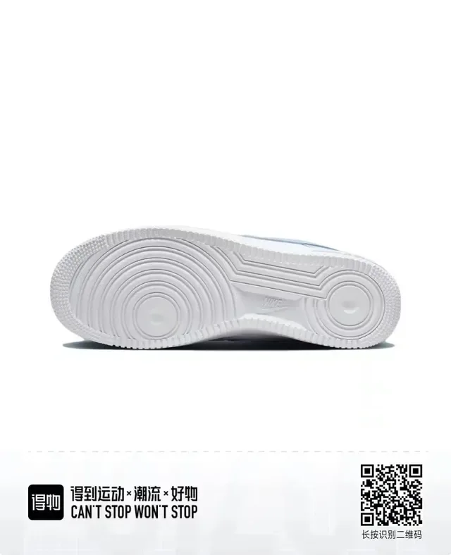 Nike Air Force 1 Chaussures Lifestyle Bleu Clair et Blanc 6