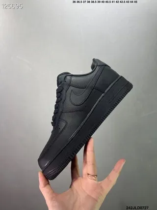 Nike Air Force 1 Low Black White Outline Lifestyle Sneakers 3