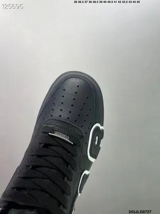 Nike Air Force 1 Low Black White Outline Lifestyle Sneakers 4