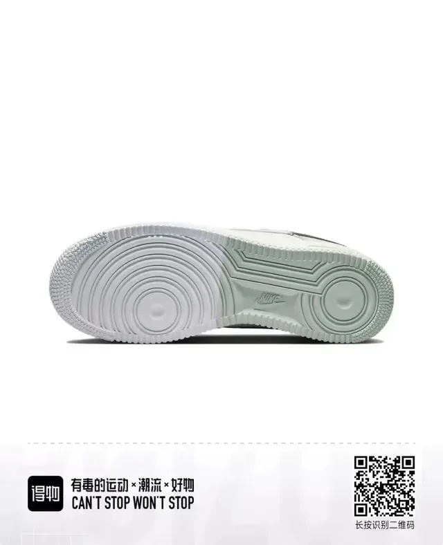 Nike Air Force 1 Low رمادي فاتح أبيض أسود نعناع أسلوب الحياة حذاء رياضي 2