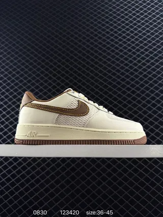 Nike Air Force 1 Low Off-White Brown Lifestyle Sneakers 2