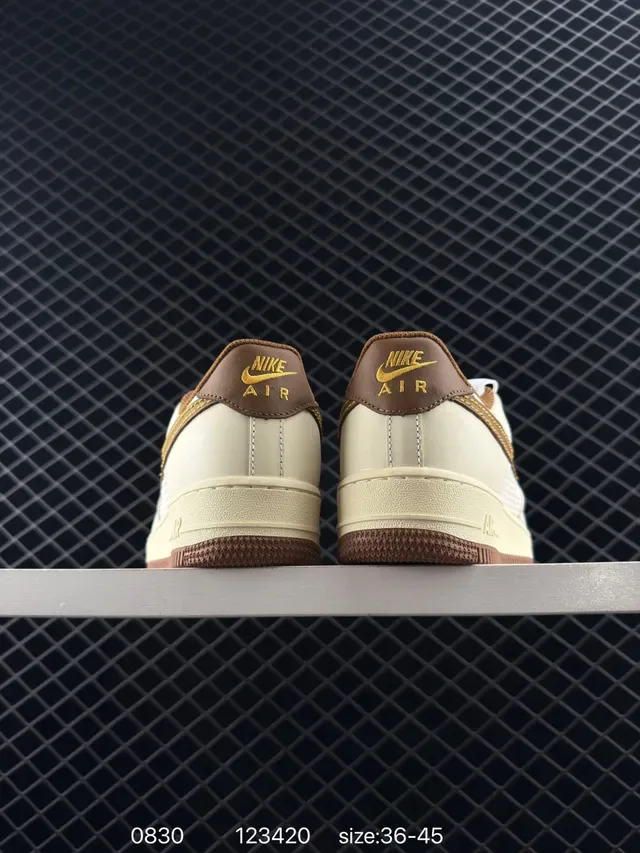 Nike Air Force 1 Low Off-White Brown Lifestyle Sneakers 4