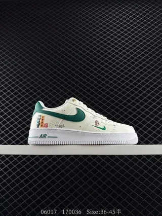 Nike Air Force 1 Low Off-White Green Paint-Splatter Lifestyle Sneakers 2
