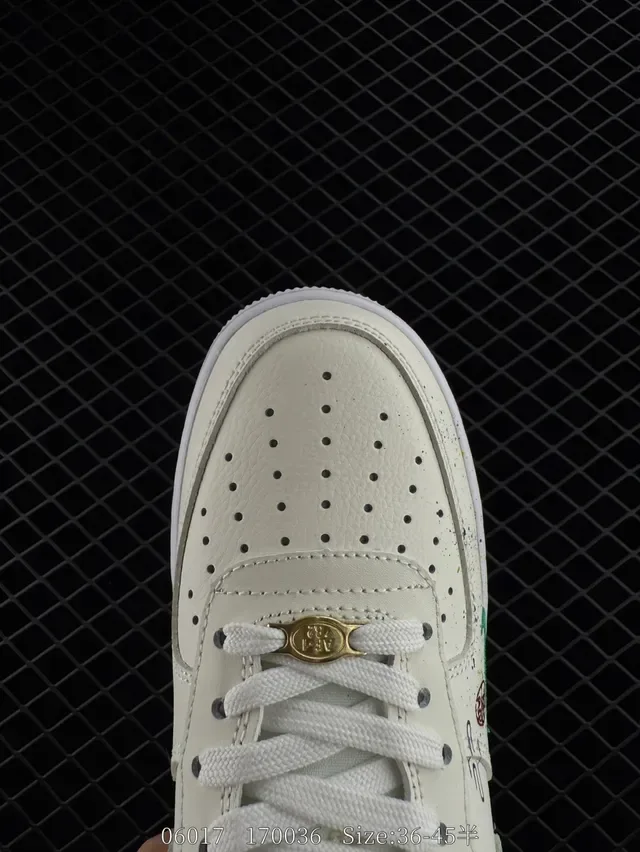 Nike Air Force 1 Low Off-White Green Paint-Splatter Lifestyle Sneakers 3