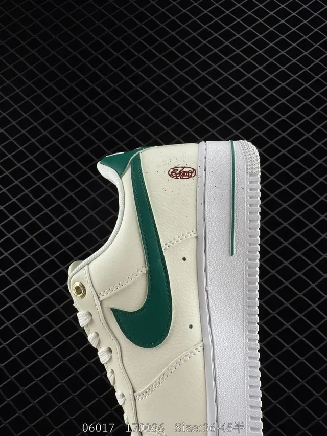 Nike Air Force 1 Low Off-White Green Paint-Splatter Lifestyle Sneakers 4