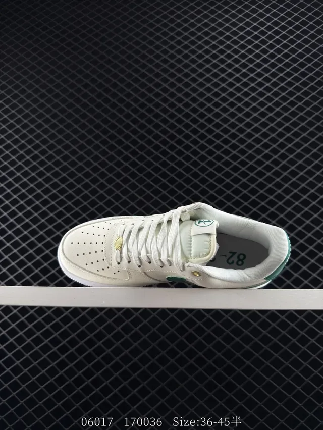 Nike Air Force 1 Low Off-White Green Paint-Splatter Lifestyle Sneakers 6