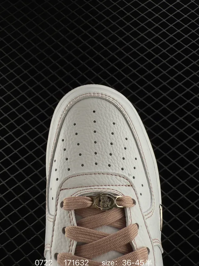 Nike Air Force 1 Low White and Beige Lifestyle Sneakers 2