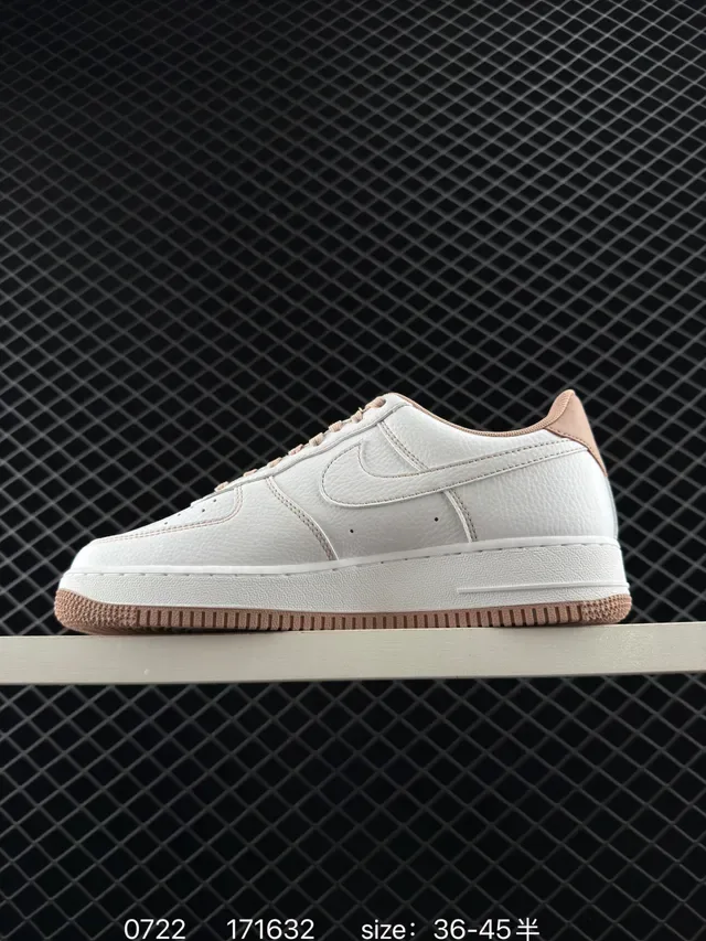 Nike Air Force 1 Low White and Beige Lifestyle Sneakers 5
