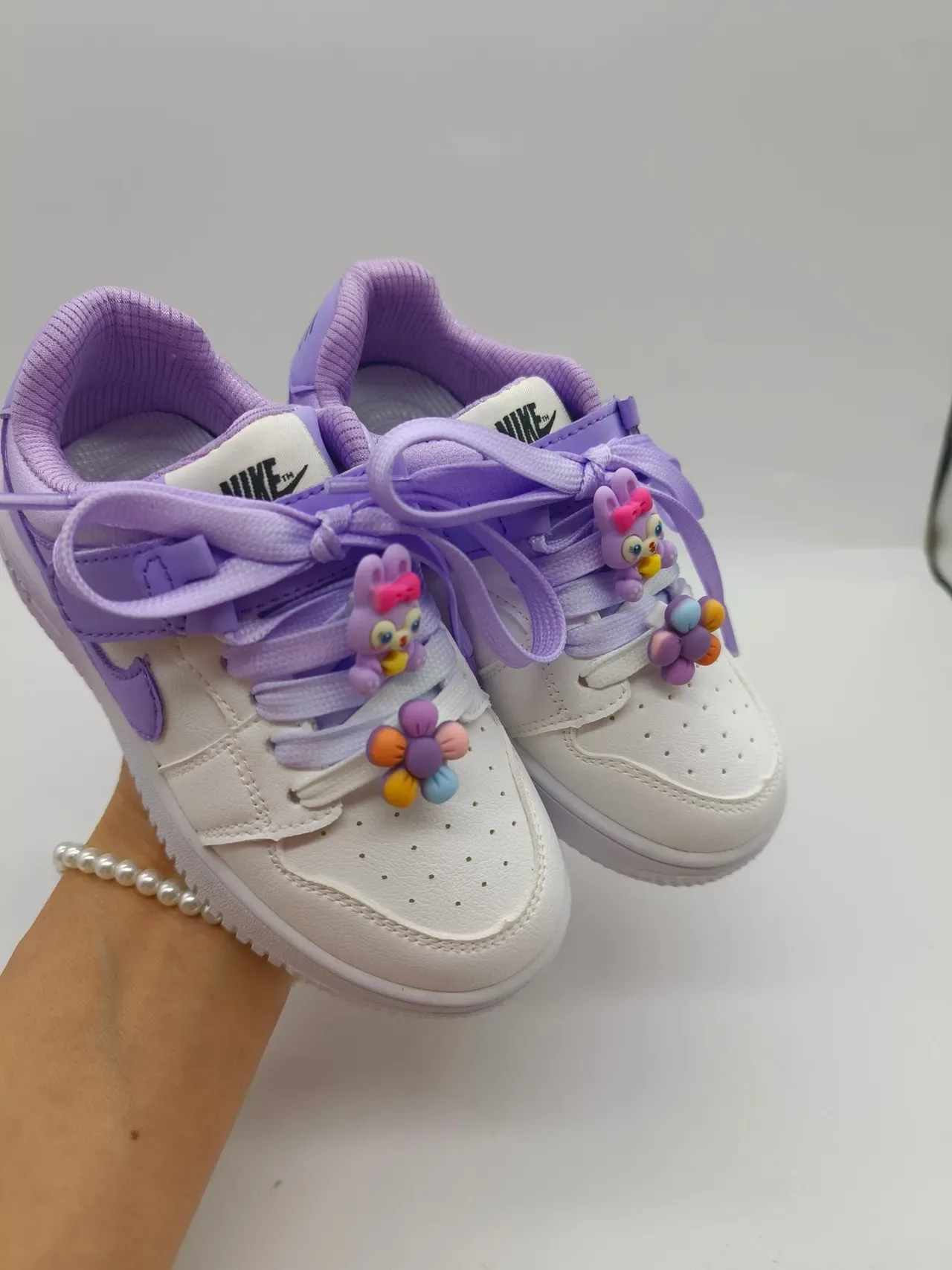 Nike Air Force 1 Low White Purple Pink Lifestyle Sneakers 13