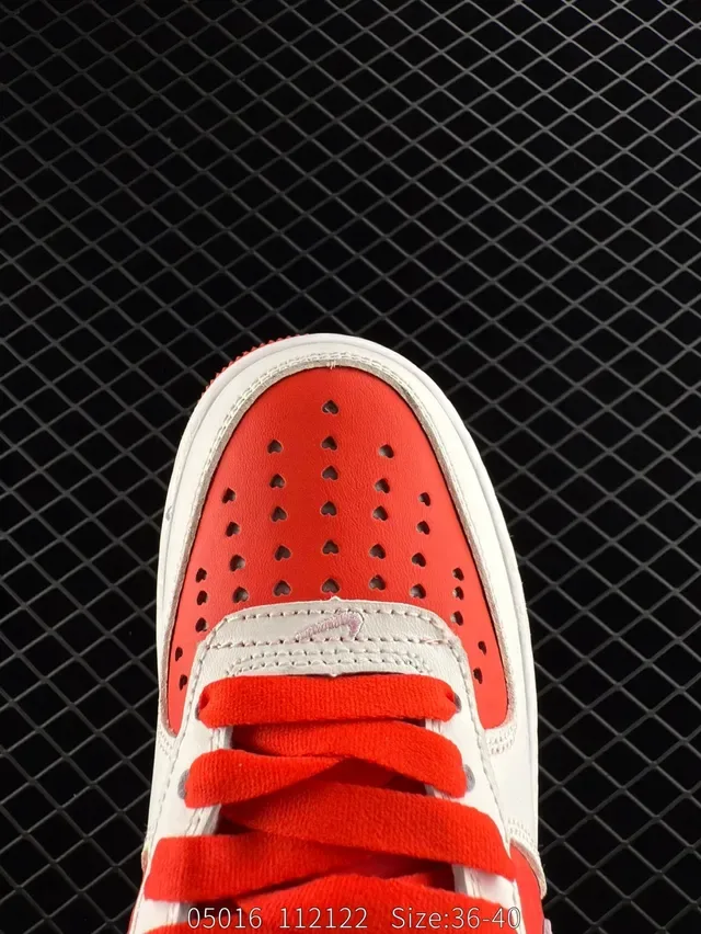 Nike Air Force 1 Low White Red Pink Lifestyle Sneakers 2