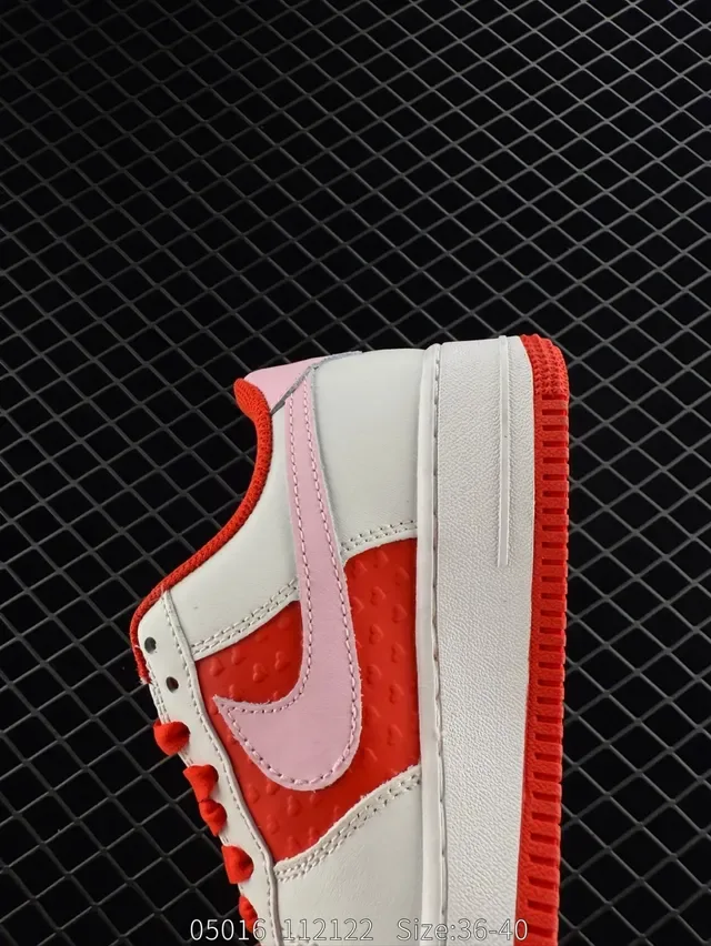 Nike Air Force 1 Low White Red Pink Lifestyle Sneakers 3