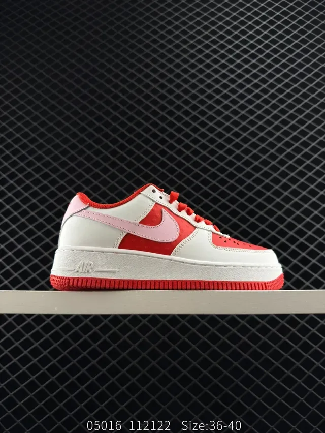 Nike Air Force 1 Low White Red Pink Lifestyle Sneakers 6