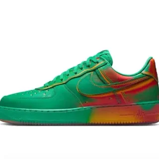 Nike Air Force 1 Multicolor Gradient Green Lifestyle Sneakers