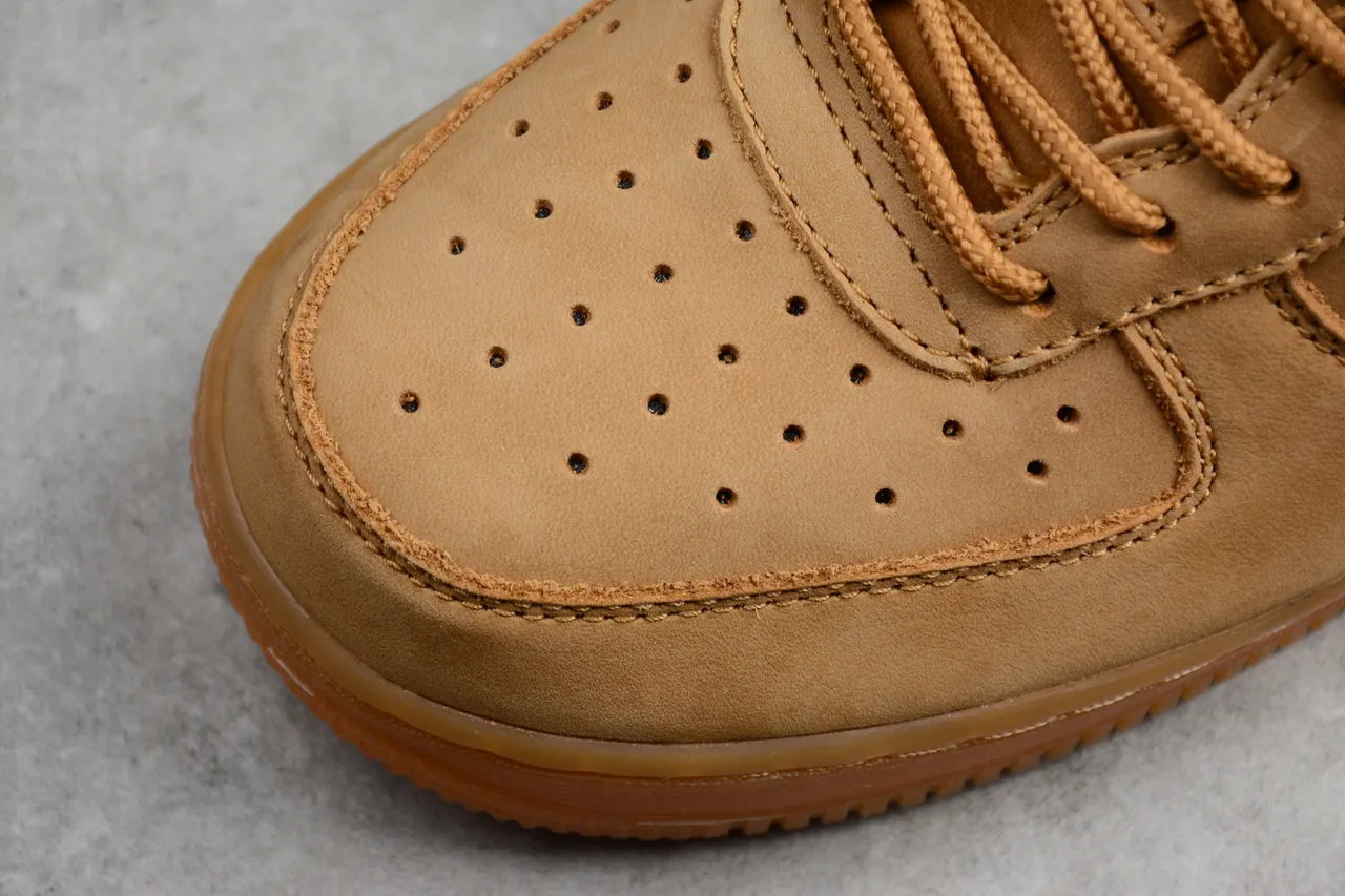 Nike Air Force 1 Tan Suede Lifestyle Sneakers 13