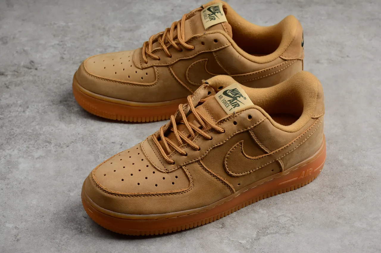 Nike Air Force 1 Tan Suede Lifestyle Sneakers 14