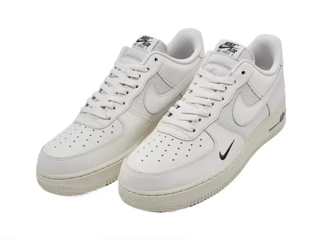 Nike Air Force 1 White and Black Lifestyle Sneakers 5