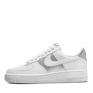 Nike Air Force 1 White and Light Gray Lifestyle Sneakers