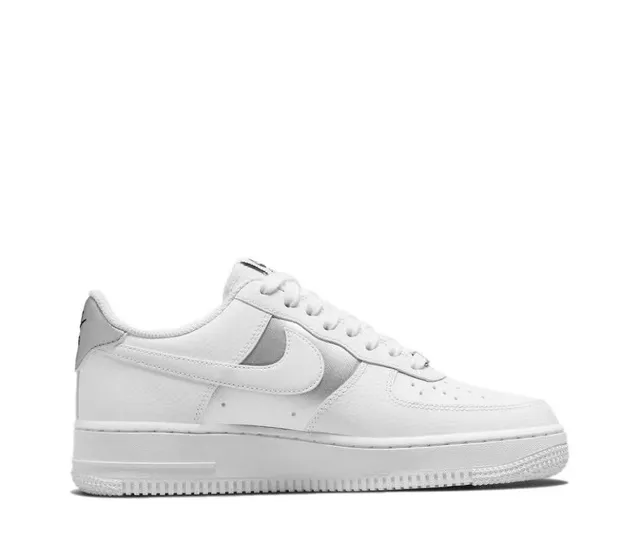 Nike Air Force 1 White and Light Gray Lifestyle Sneakers 6