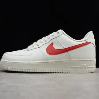 Nike Air Force 1 White and Red Lifestyle Sneakers