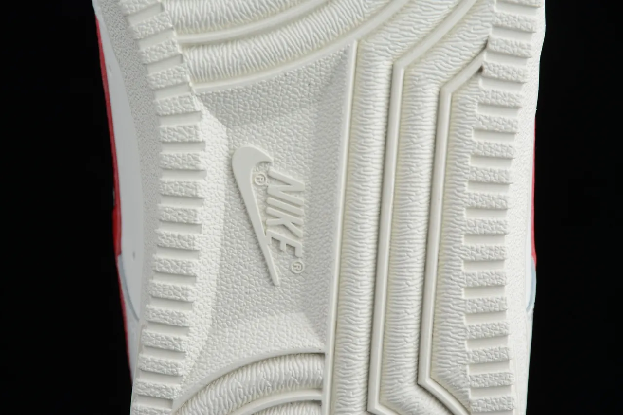 Nike Air Force 1 White and Red Lifestyle Sneakers 3