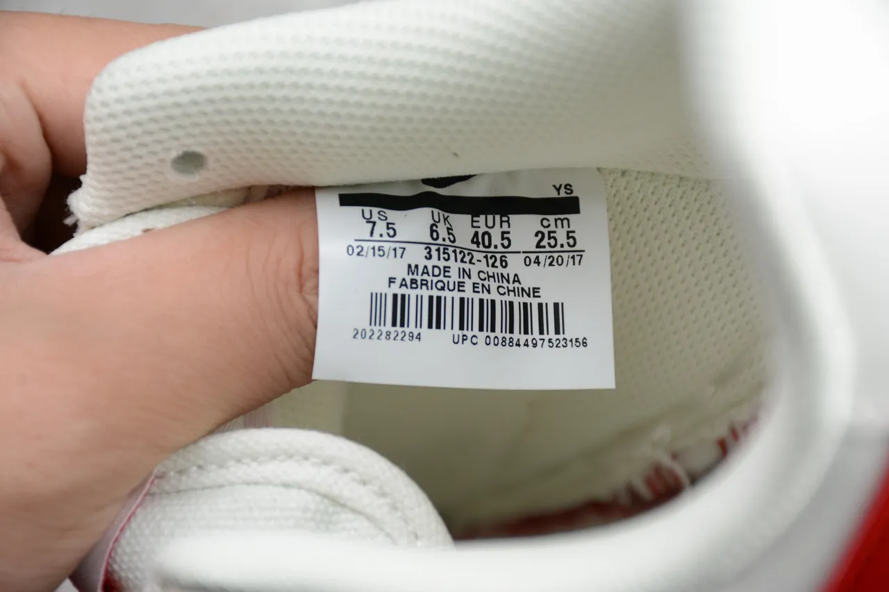 Nike Air Force 1 White and Red Lifestyle Sneakers 5