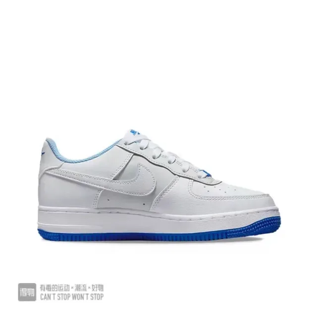 Nike Air Force 1 White and Royal Blue Lifestyle Sneakers 2