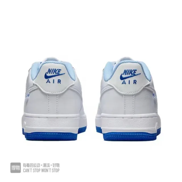Nike Air Force 1 White and Royal Blue Lifestyle Sneakers 4