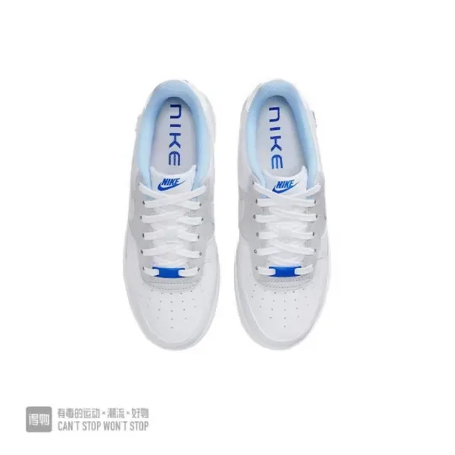 Nike Air Force 1 White and Royal Blue Lifestyle Sneakers 5