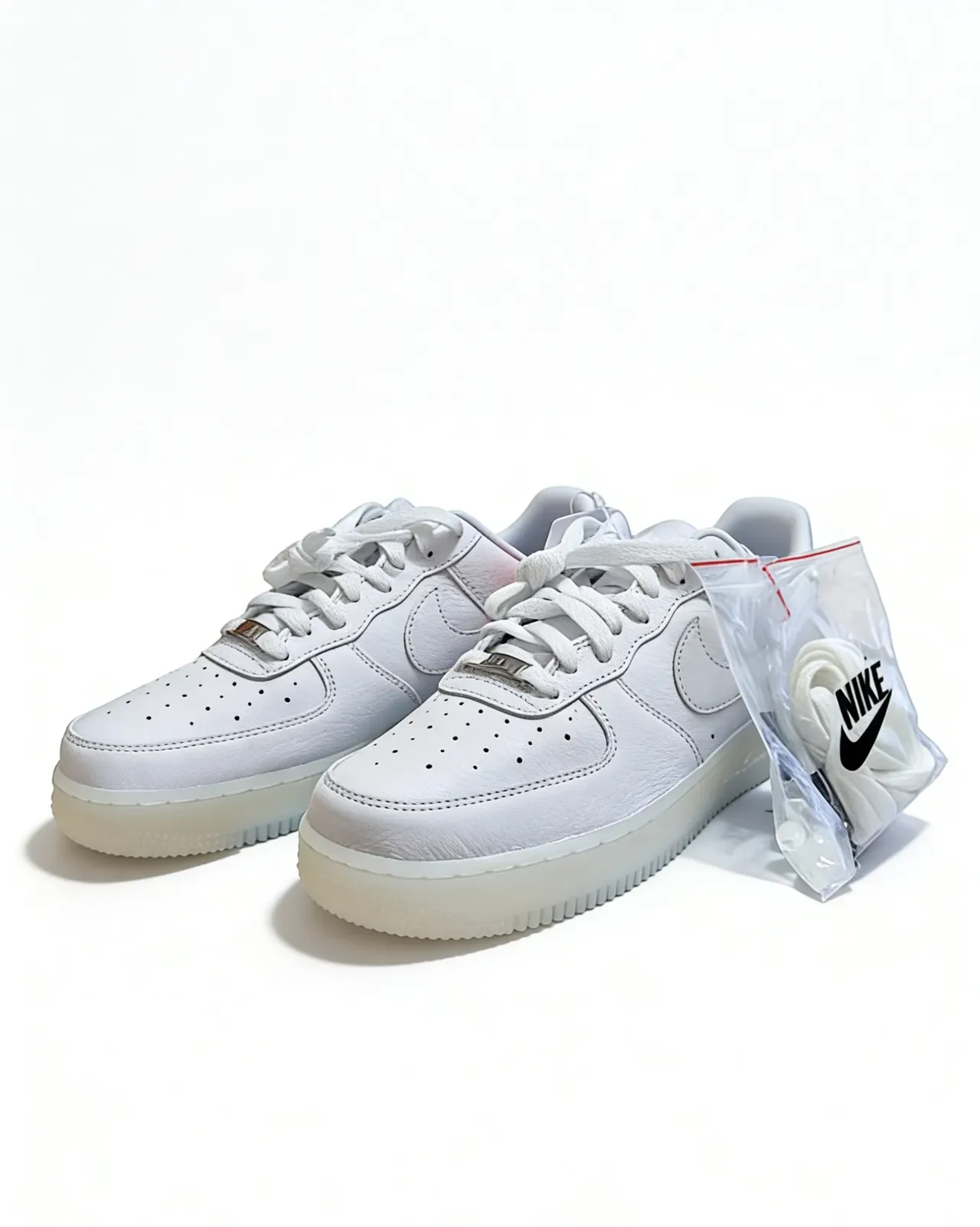 Nike Air Force 1 White Leather Lifestyle Sneakers 3