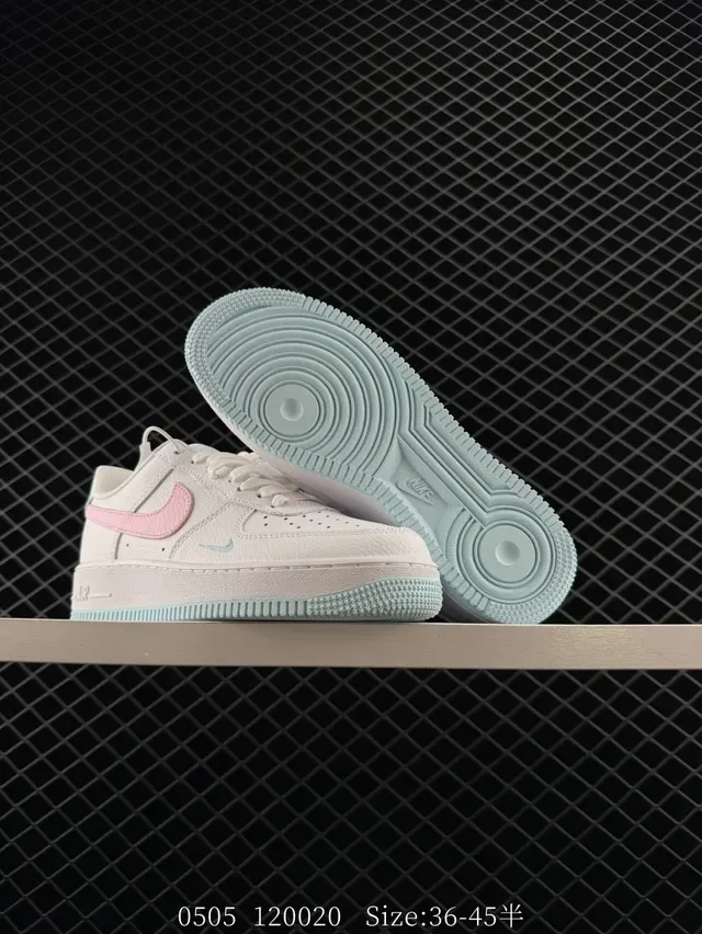 Nike Air Force 1 White Pink Mint Lifestyle Sneakers 6