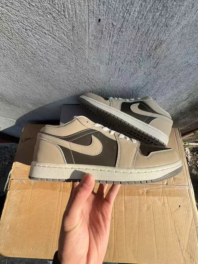 Nike Air Jordan 1 Beige and Brown Panelled Lifestyle Sneakers 7