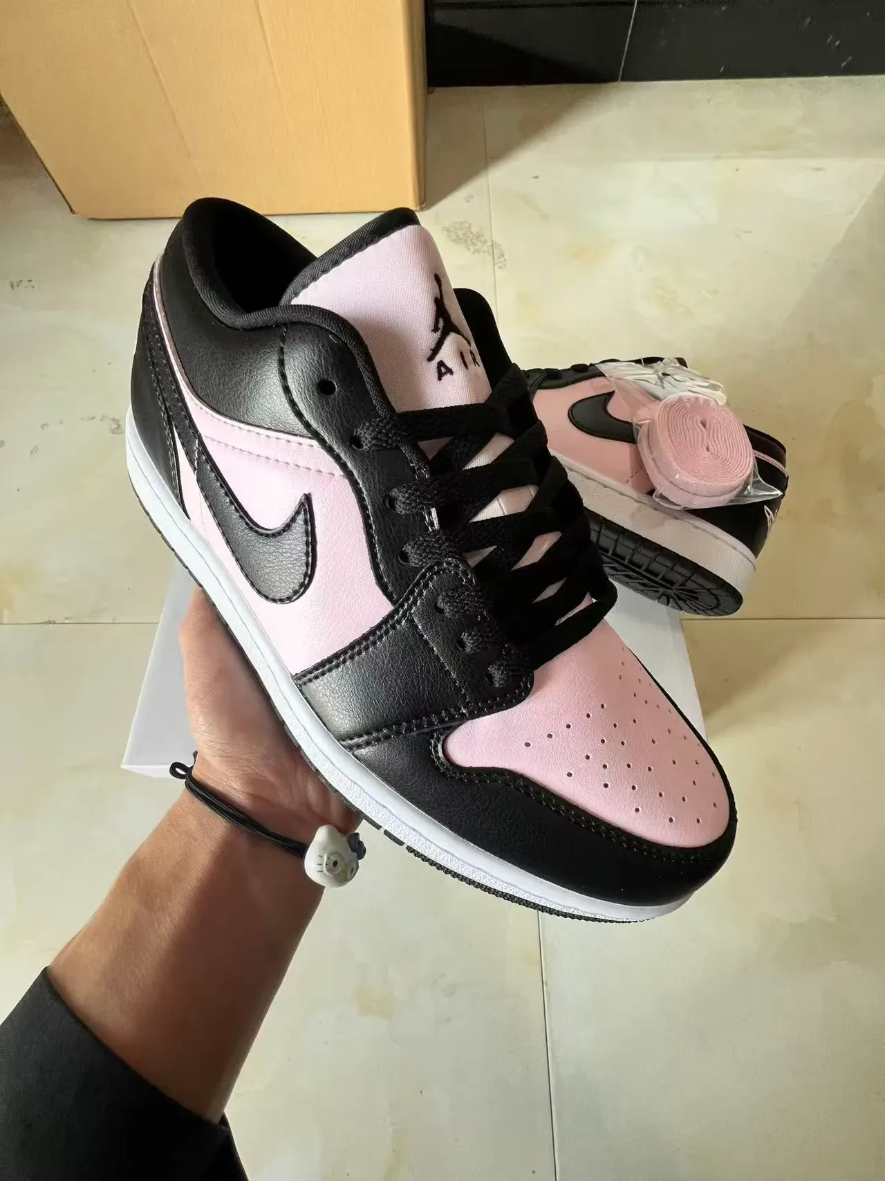 Nike Air Jordan 1 Black Pink Lifestyle Sneakers 2